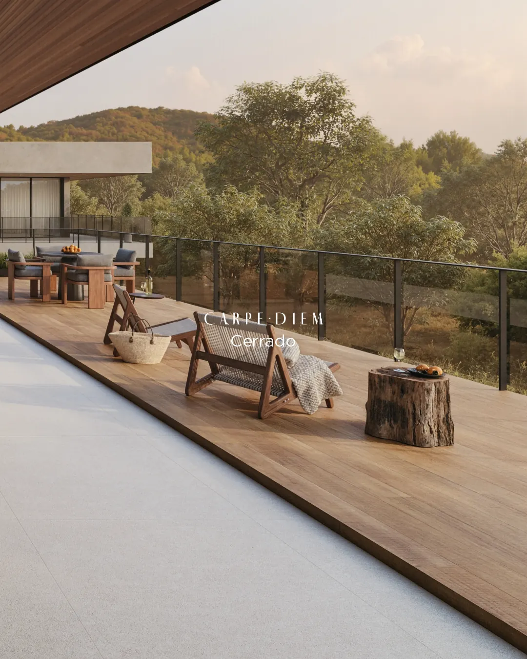 Ambiente arquitetônico com porcelanato Villagres